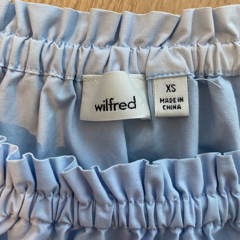 Wilfred Baby Blue Ruffle Crop, Size XS - Picture 7 of 10